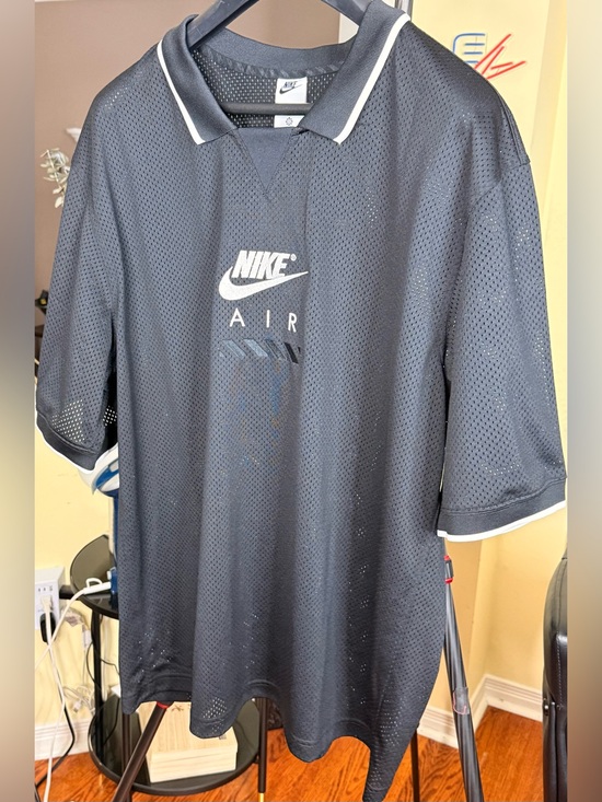 Nike Other - Gorgeous Nike Black Mesh Polo with White Trim!!!